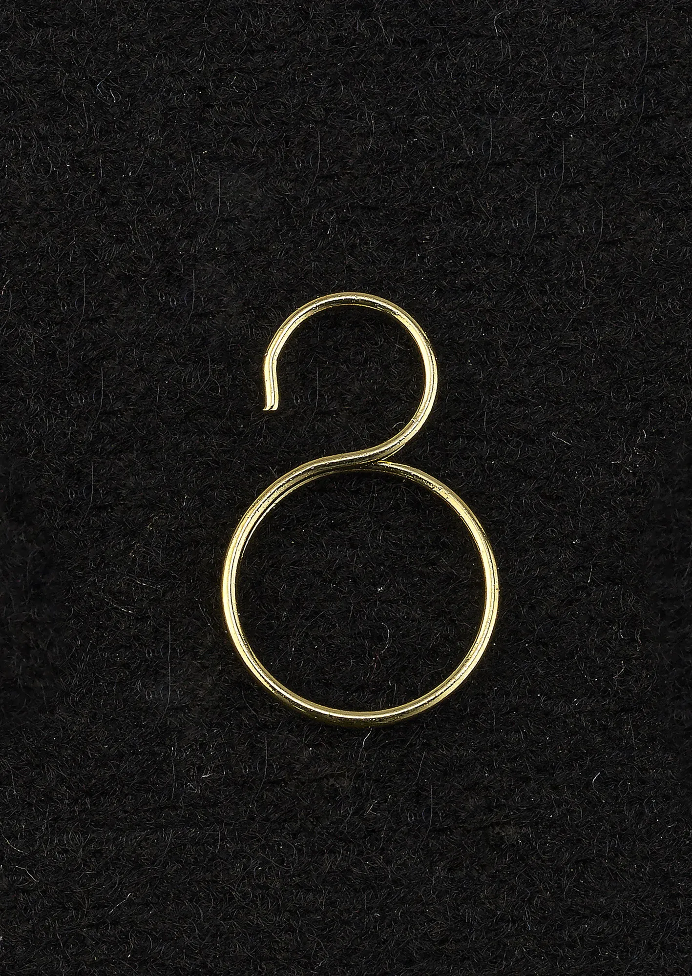 C90082  Open End Ring Hook 18mm Gold